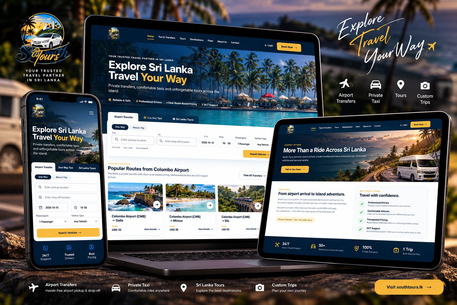 South Tours — Sri Lanka Travel & Private Transfer Platform